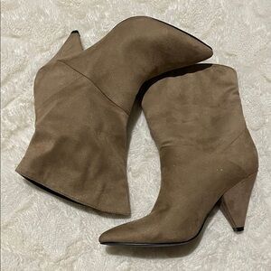 Indigo Tan Heeled Boots for Women